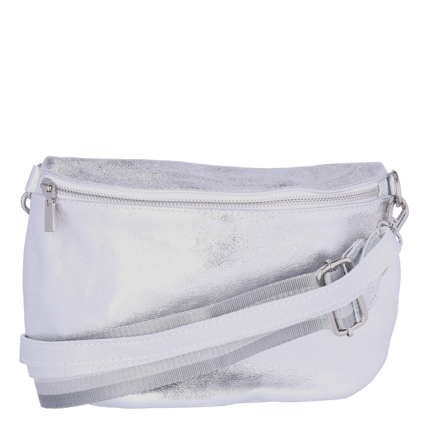 ALEXANDER HEITZ Crossbody Leder mit Gurt M Metallic