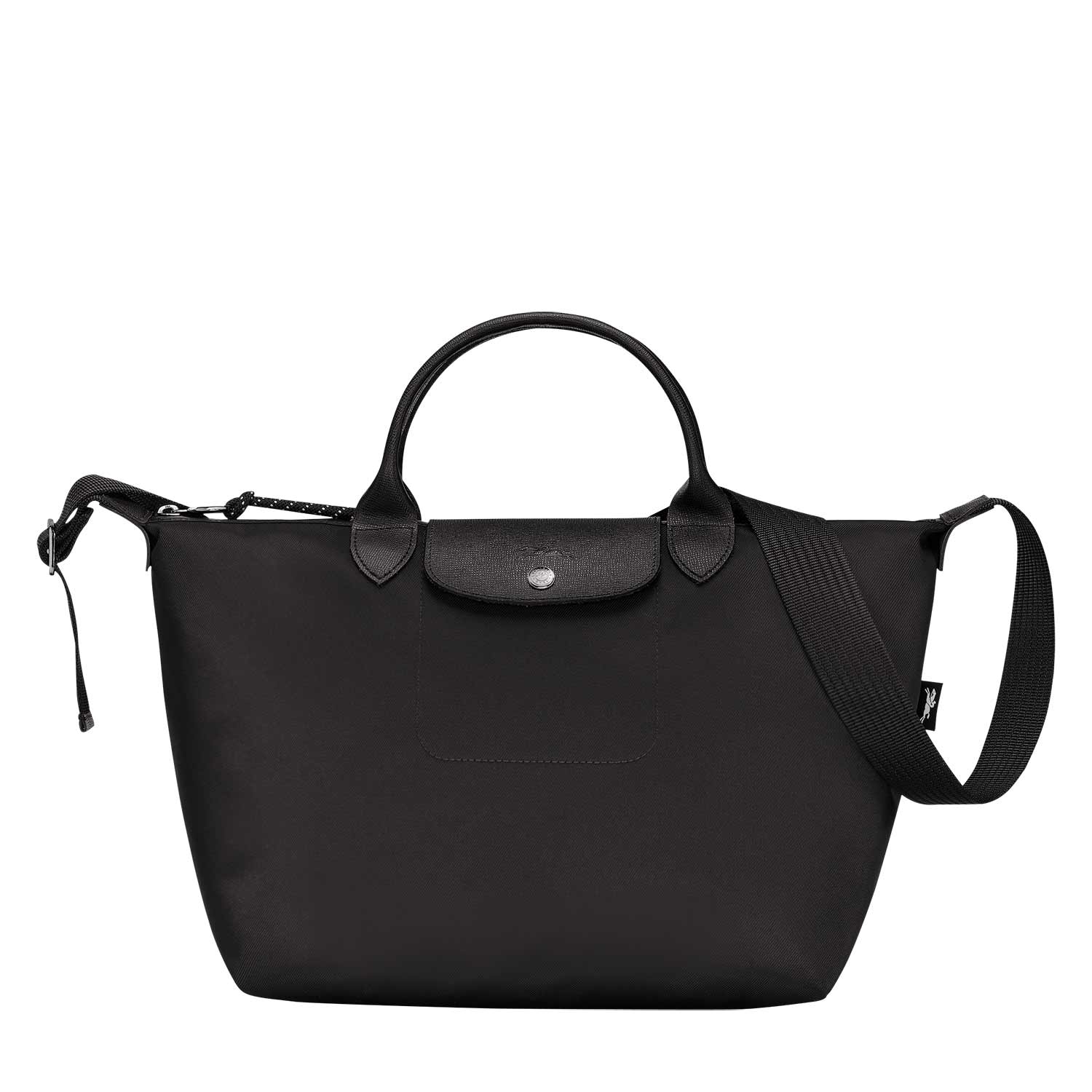 Black longchamp bag medium sale