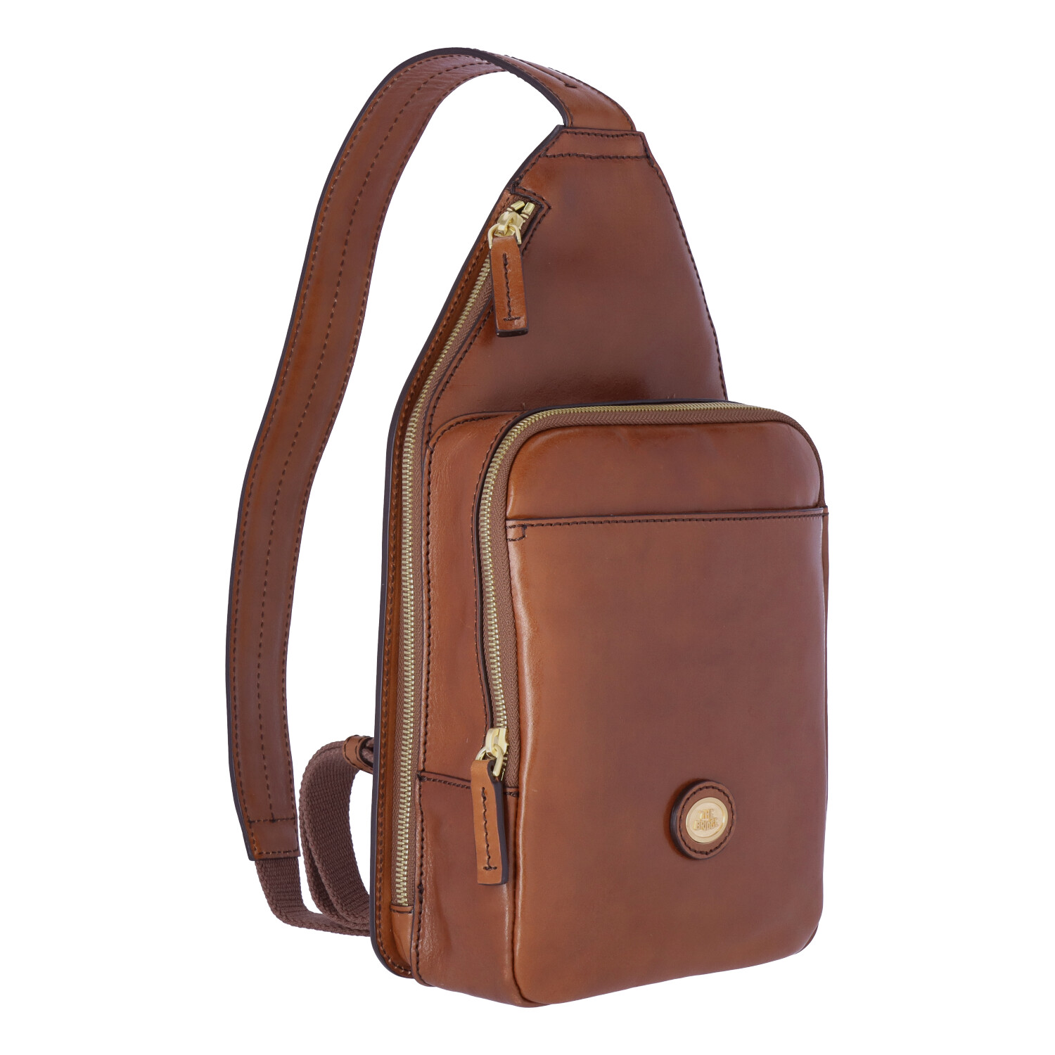 The Bridge Story Uomo sling bag with 3 outer pockets